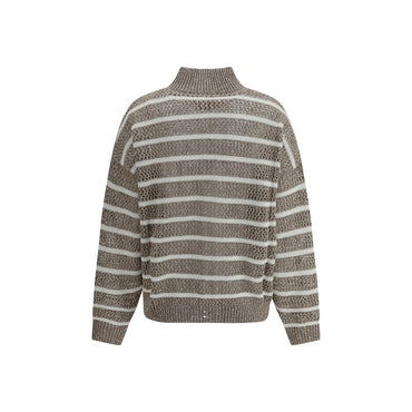 Brunello Cucinelli Open knit design Cardigan with sequins