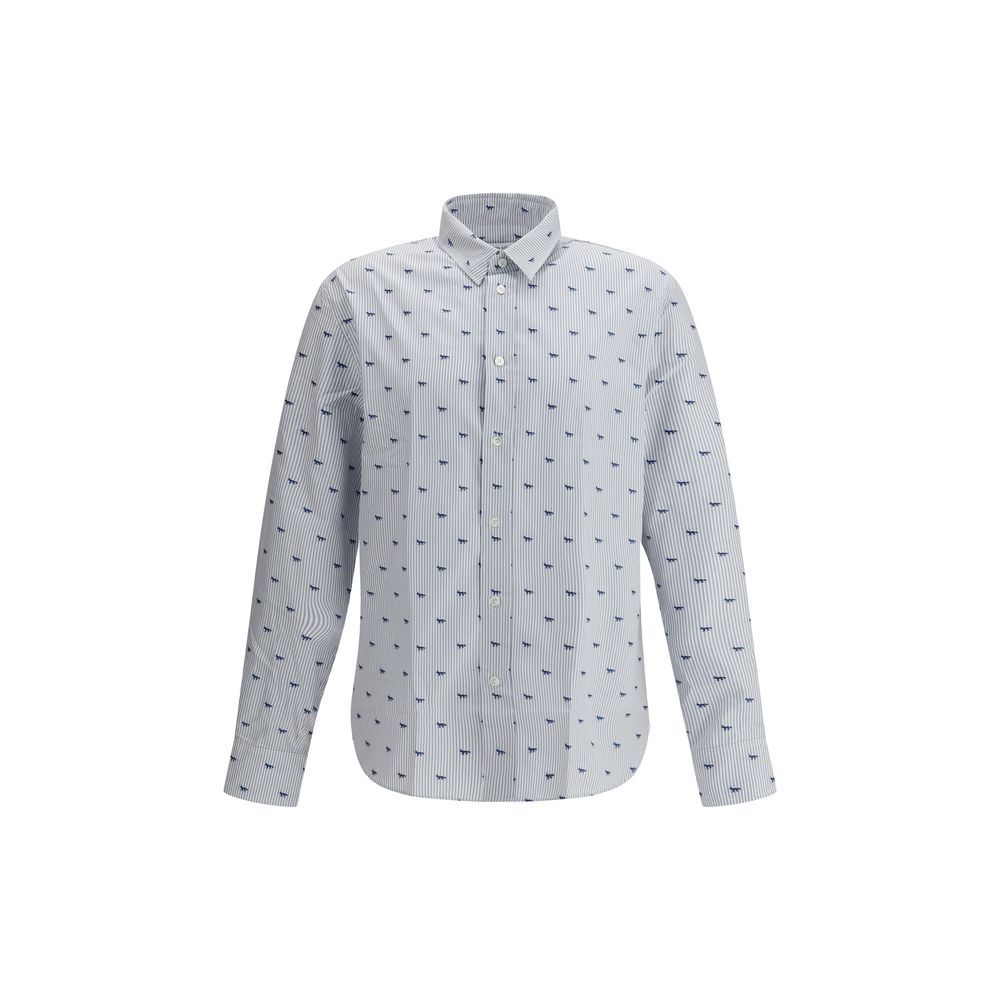 Maison Kitsuné Striped shirt with iconic fox