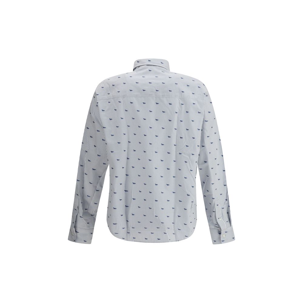 Maison Kitsuné Striped shirt with iconic fox
