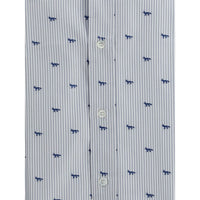 Maison Kitsuné Striped shirt with iconic fox