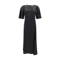 Ganni Satin Long Dress