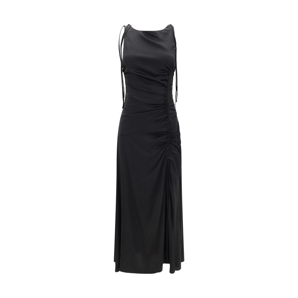 Ganni Satin Long Dress