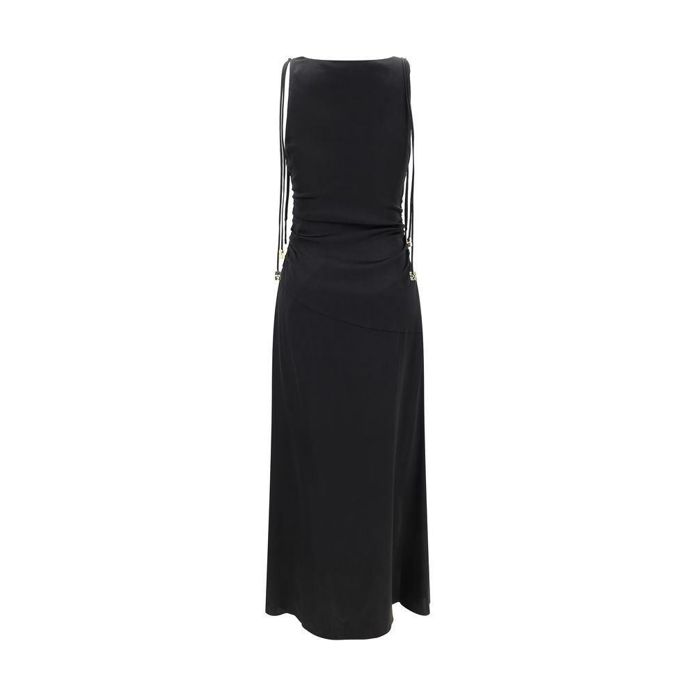 Ganni Satin Long Dress