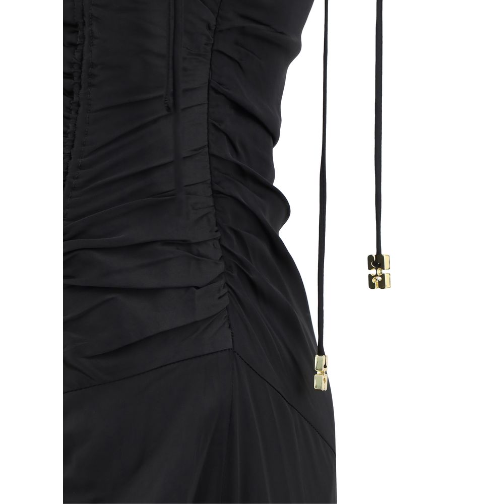 Ganni Satin Long Dress