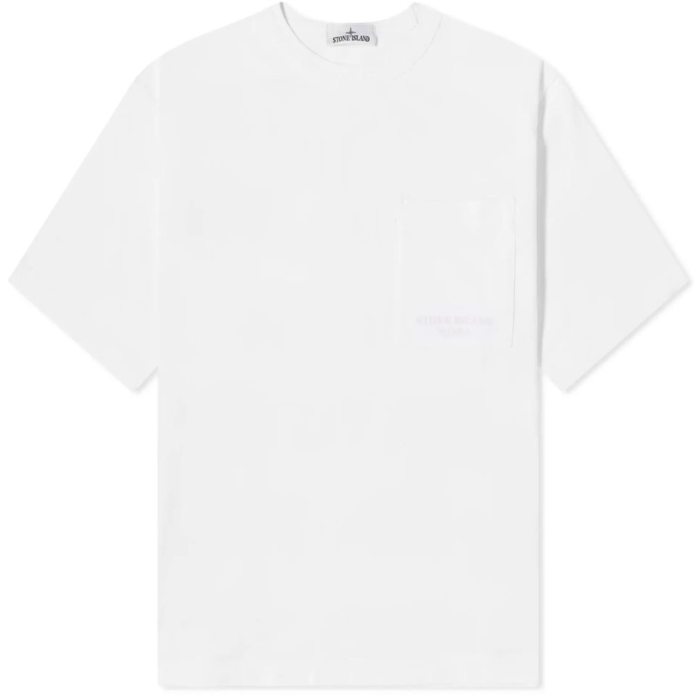 Stone Island White Cotton T-Shirt