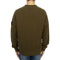 Stone Island Green Cotton Sweater