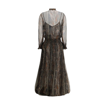 Saint Laurent Long lavallière Dress