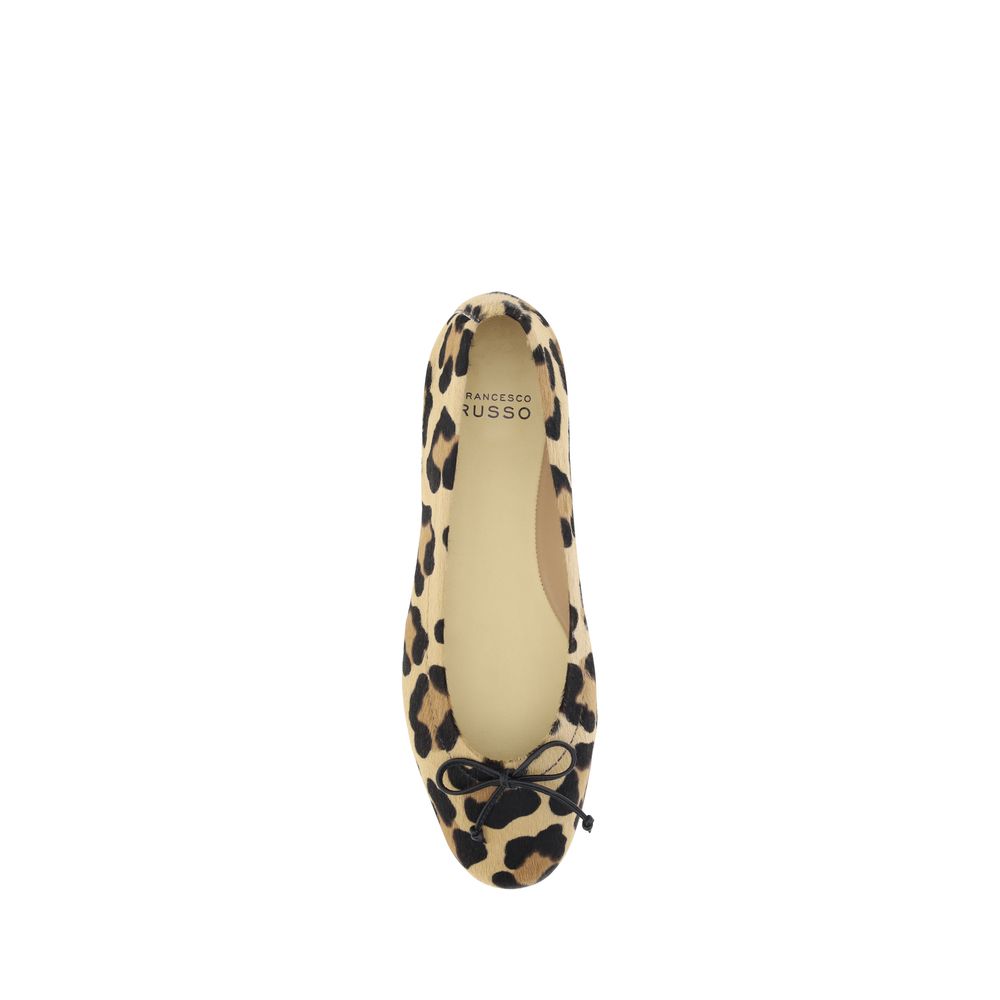 Francesco Russo Leopard-print Ballerinas