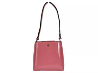 Tory Burch Patent Emerson Small Bucket Bag Purse Pink