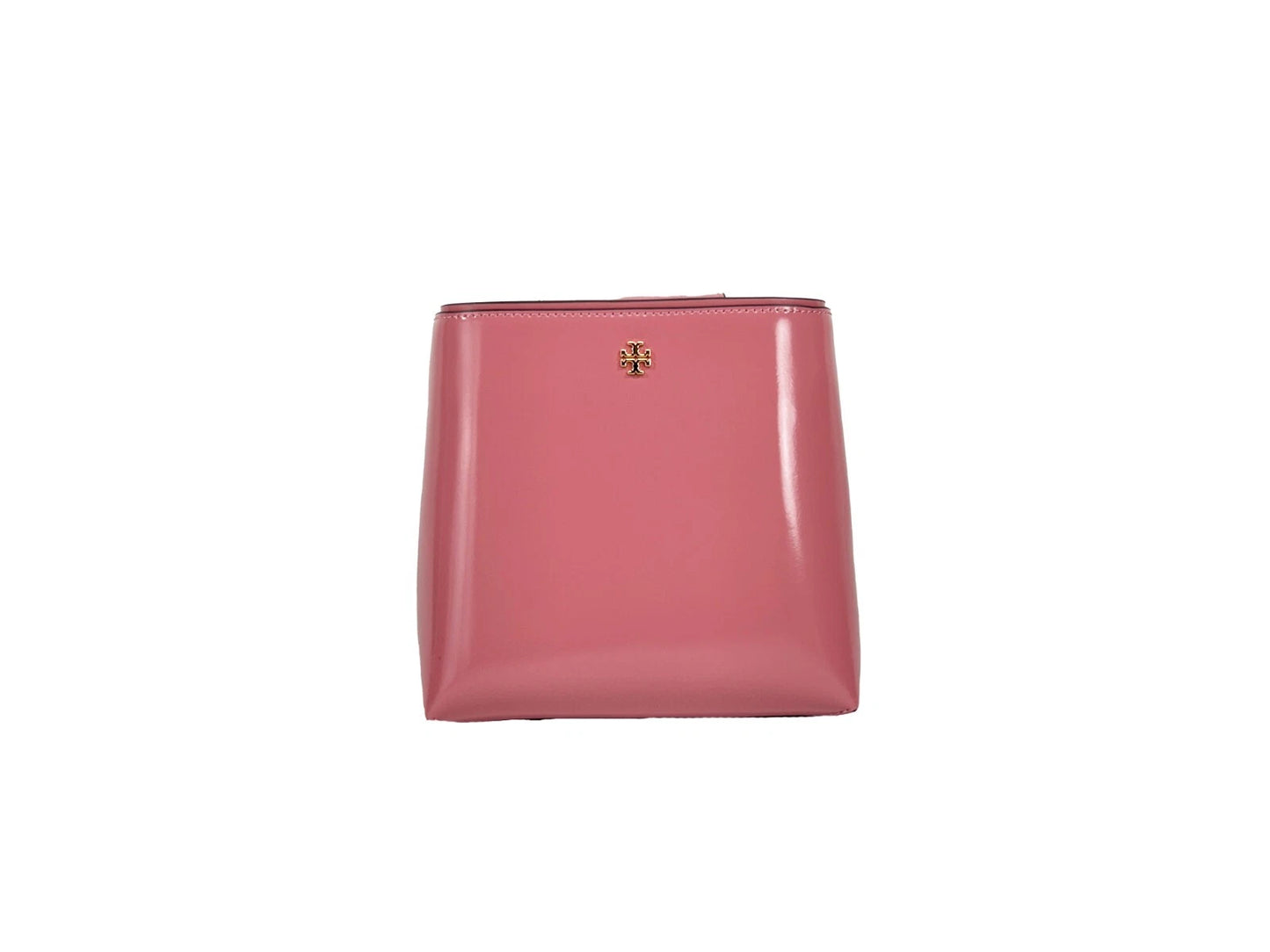 Tory Burch Patent Emerson Small Bucket Bag Purse Pink
