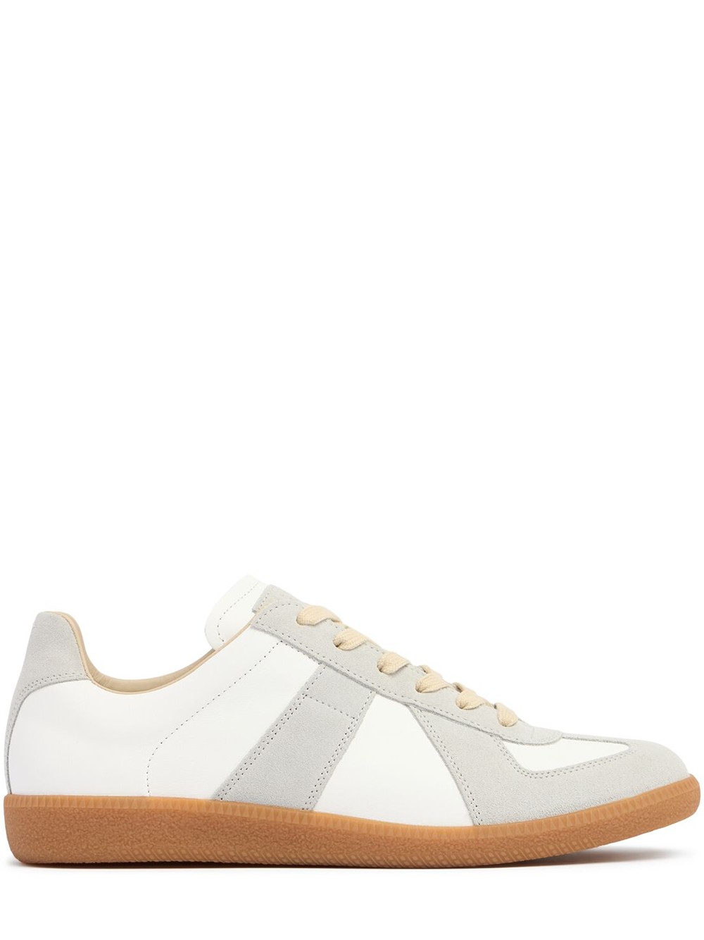 Maison Margiela Low Replica Leather And Suede Sneakers