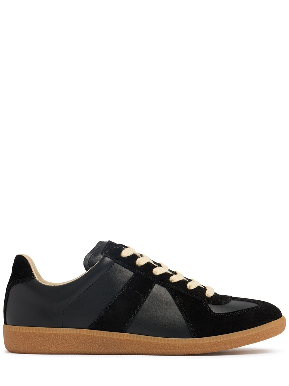 Maison Margiela Low Replica Leather And Suede Sneakers