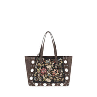 Valentino Garavani Floral embroideried Nellcote Tote Bag - brown