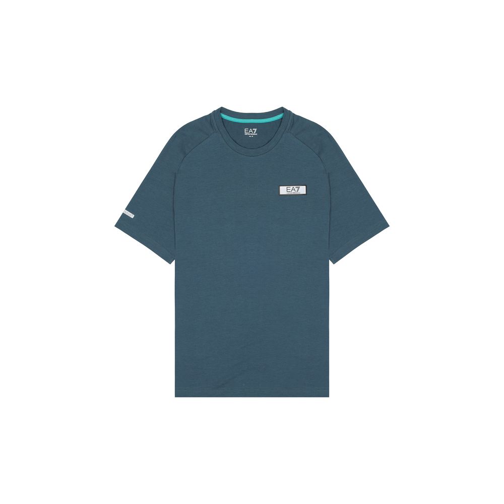 EA7 Emporio Armani Black Polyester T-Shirt