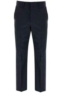 Valentino Garavani dark blue wool elegant pants regular fit with pleats