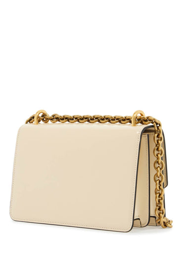 Valentino Garavani borsa a spalla piccola in pelle butter white con tracolla a catena