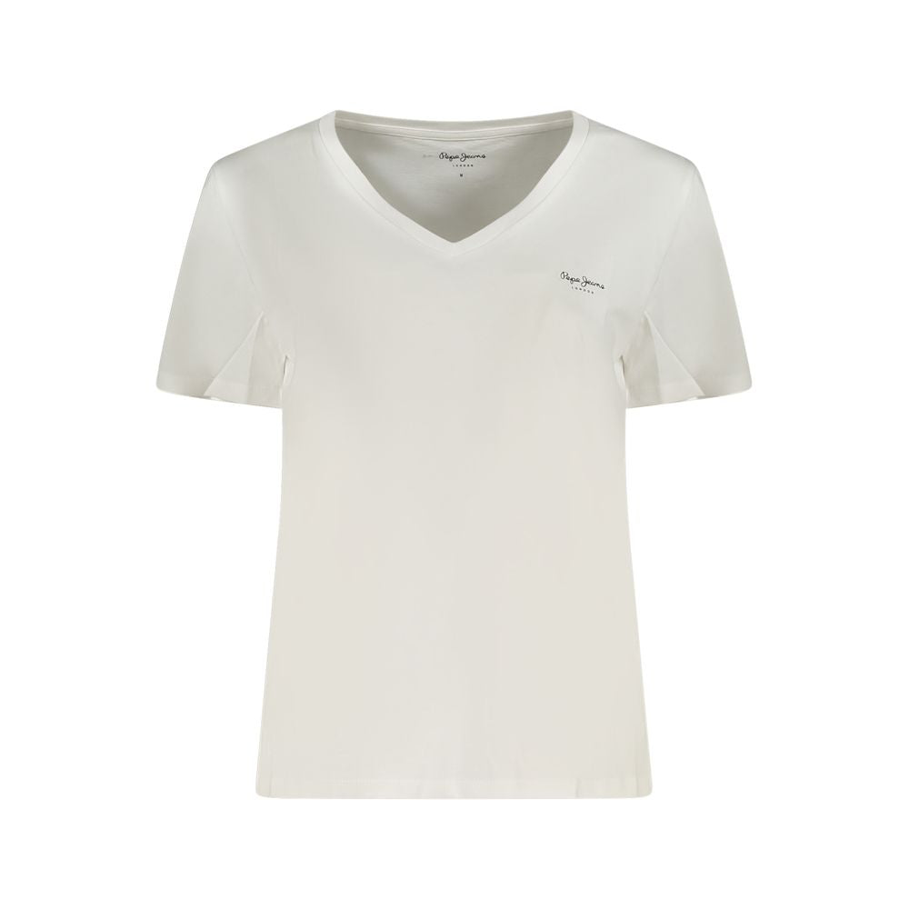 Pepe Jeans White Cotton Tops & T-Shirt