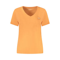 Pepe Jeans Orange Cotton Tops & T-Shirt