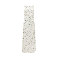 Ganni Satin floral long Dress