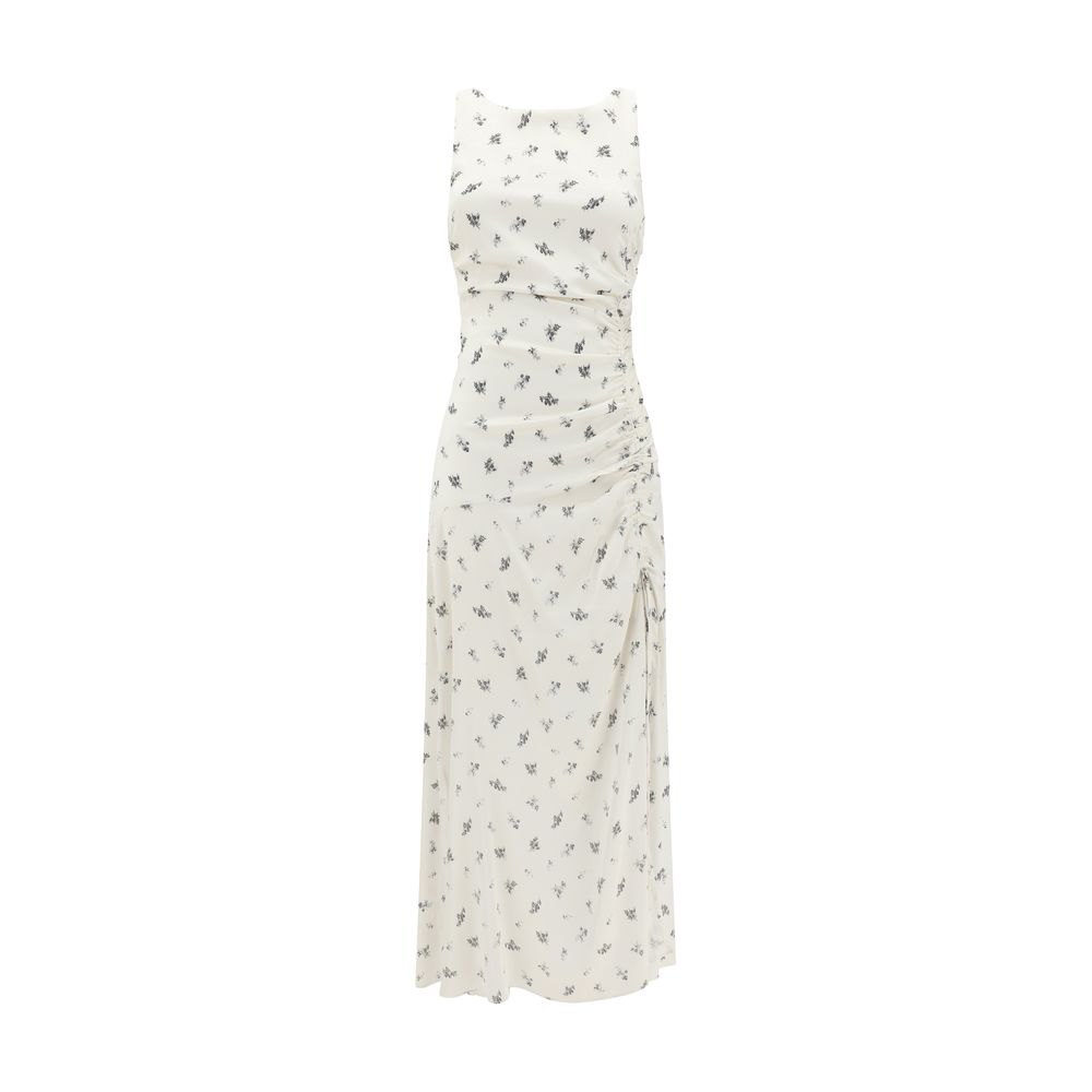 Ganni Satin floral long Dress