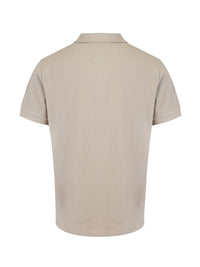 Burberry Pale Stone Cotton Collared Polo Shirt
