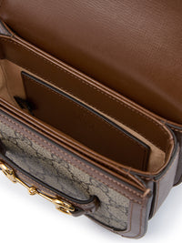 Gucci GG Beige Monogram Horsebit 1955 Belt Bag