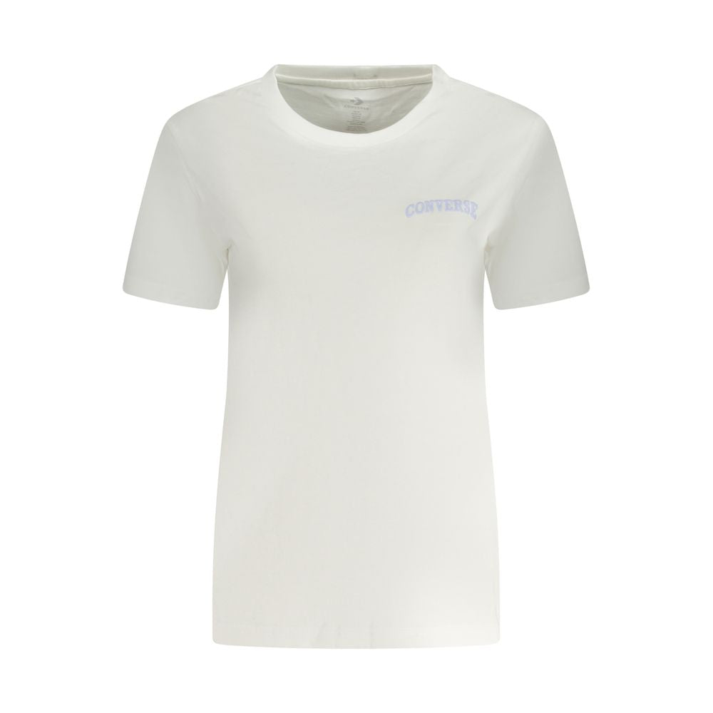 Converse White Cotton Tops & T-Shirt