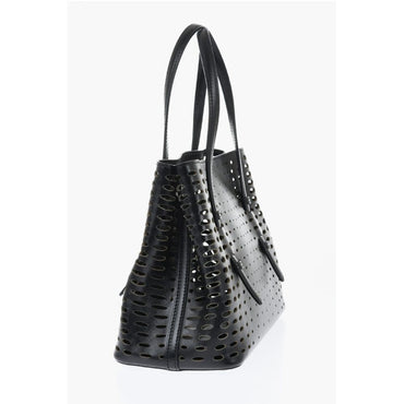 Alaïa Black Leather Tote Bag