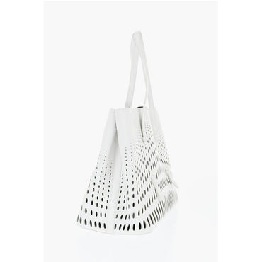 Alaïa White Leather Tote Bag