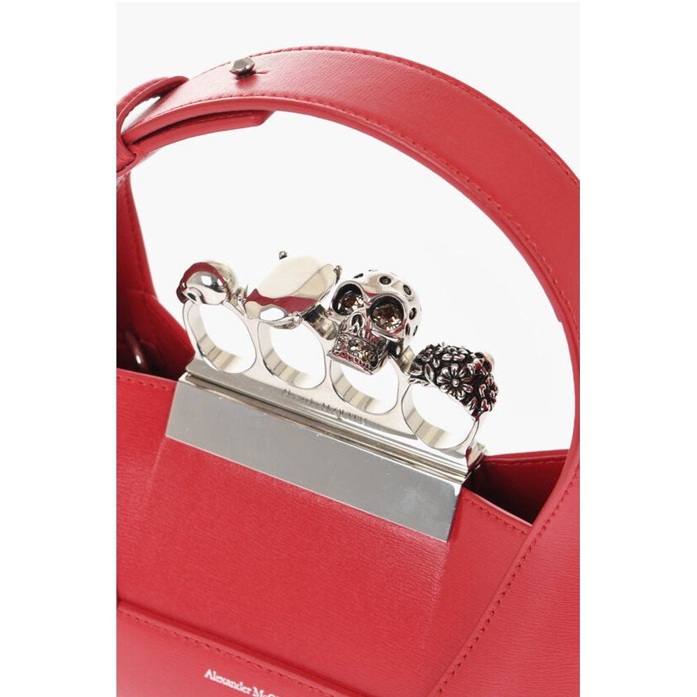 Alexander McQueen Red Calfskin Tote Bag