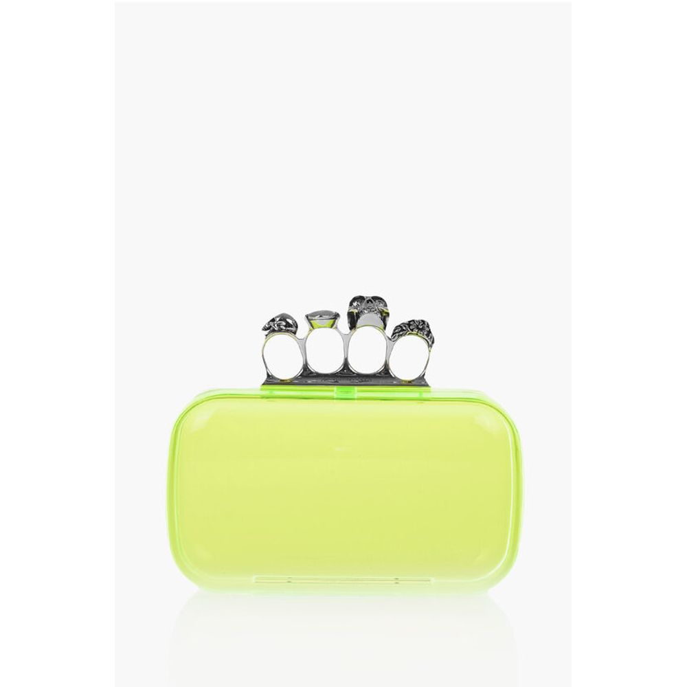 Alexander McQueen Yellow Polyester Clutch Bag