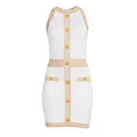 Balmain White Viscose Dress
