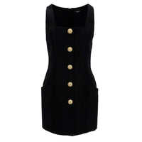 Balmain Black Wool Dress
