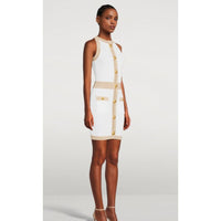 Balmain White Viscose Dress