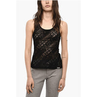 Dsquared² All-Over Monogram Sheer Underwear Tank Top