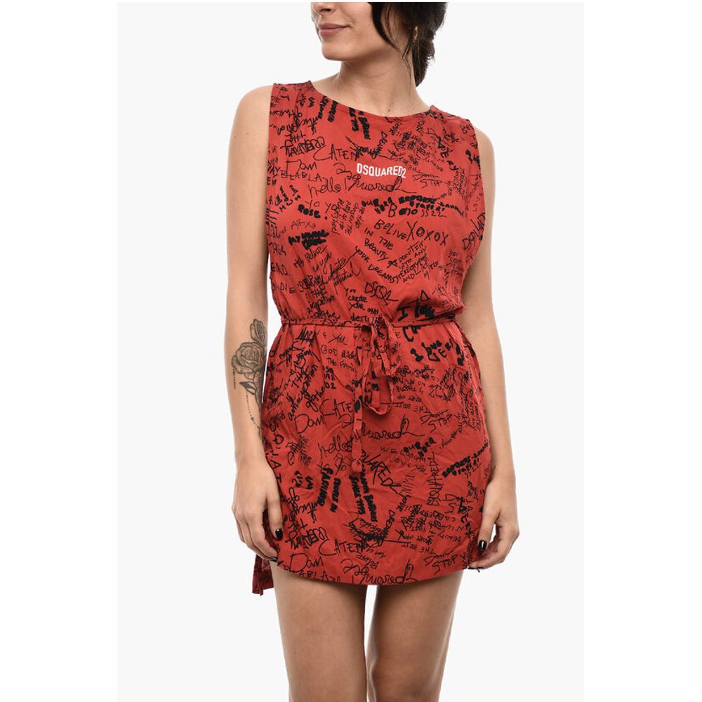 Dsquared² All-Over printed Mini Beach Cover-up Dress