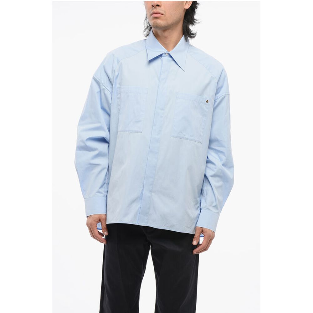 A.P.C. NATACHA RAMSAY-LEVI Poplin Cotton Shirt with Double Breast P