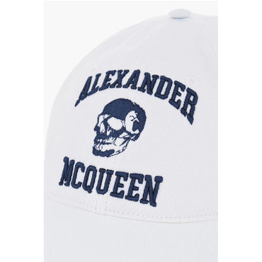 Alexander McQueen Solid Color Cap with Embossed Logo