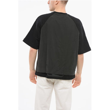 Armani EMPORIO Short-sleeved Crew Neck Sweatshirt with Rubberized L