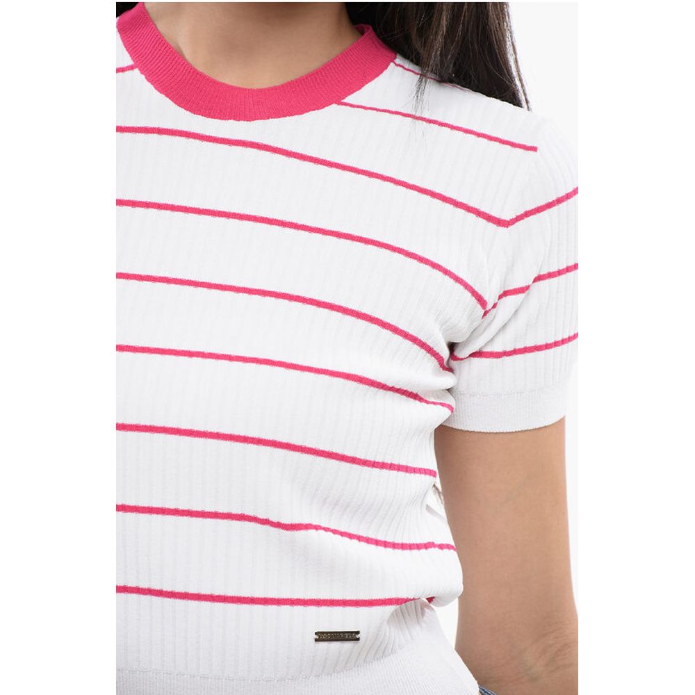 Dsquared² Awning Striped Knitted Crop Top