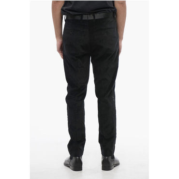 AllSaints Velvet Skinny Fit LYRA Pants with Satin Trims