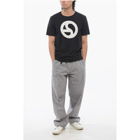 Acne Studios Cotton Crew-Neck T-shirt with Contrast Print