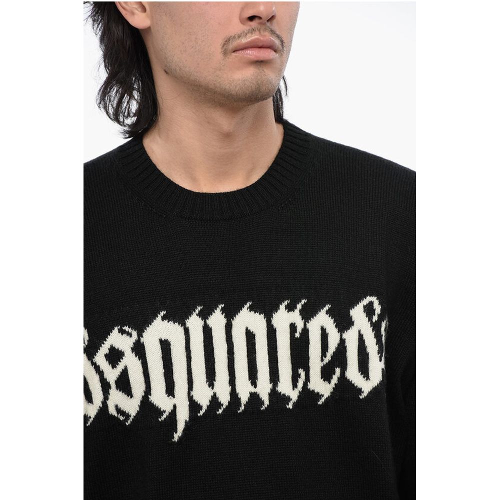 Dsquared² Alpaca-blended Pullover with Contrasting Logo