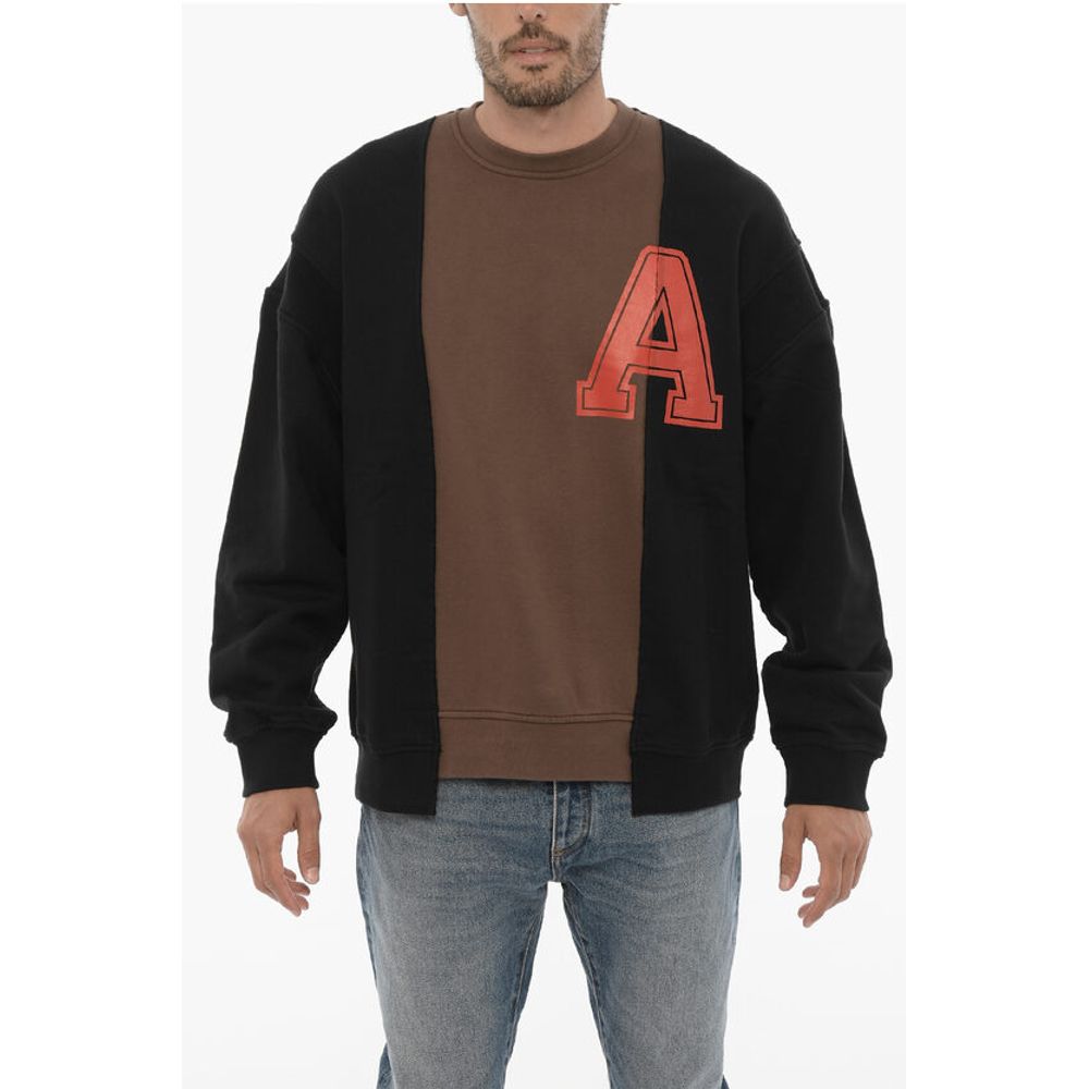 Ambush Fleeced Cotton VARSITY Crew-neck Sweatshirt