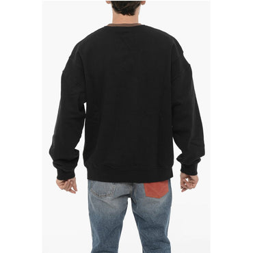 Ambush Fleeced Cotton VARSITY Crew-neck Sweatshirt