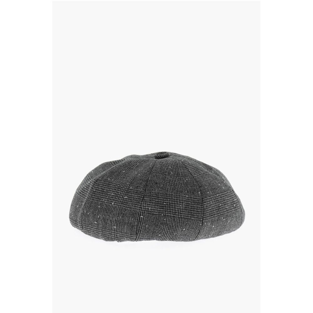 Dior Prince of Wales Motif Virgin Wool Basco Hat