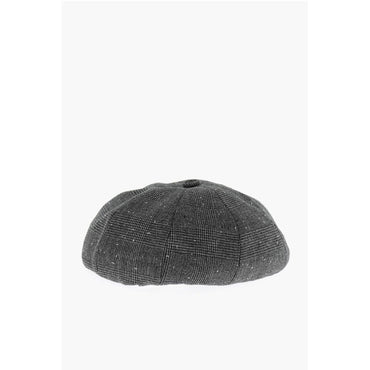 Dior Prince of Wales Motif Virgin Wool Basco Hat