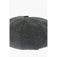 Dior Prince of Wales Motif Virgin Wool Basco Hat