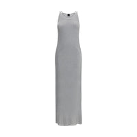 PINKO Metallic knit long Dress