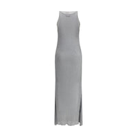 PINKO Metallic knit long Dress